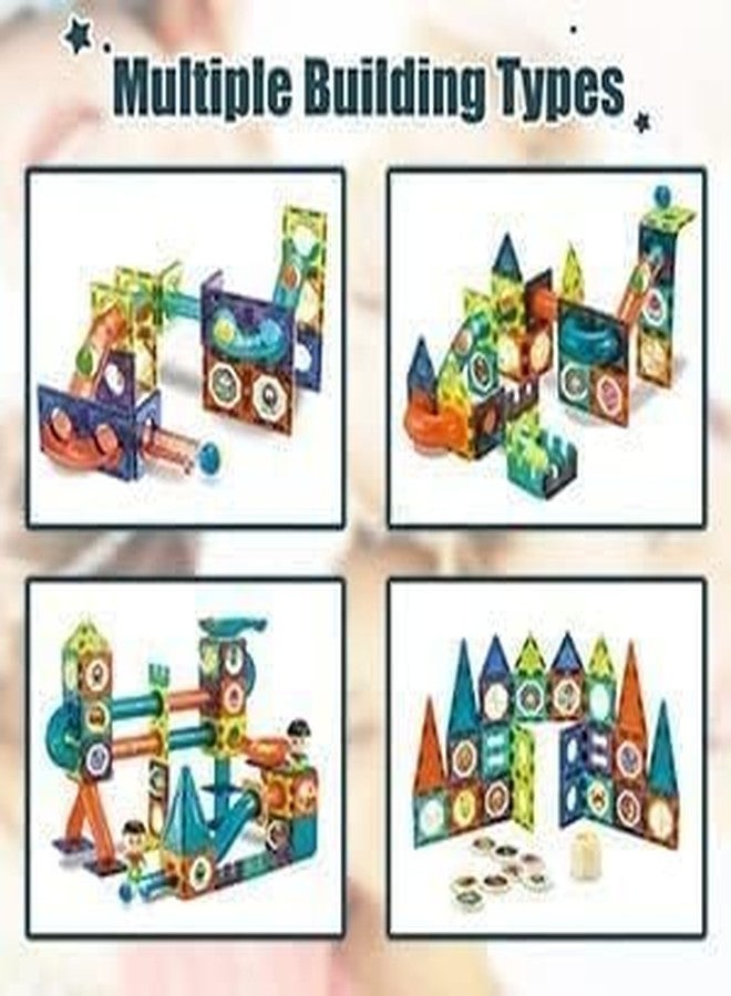 RAHU New Kids Game Light Magnetic Tiles Large Building Blocks Magnetic Blocks Toys for Kids (142 Pcs_Multi) - Image 4
